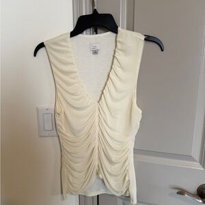 a new day pastel yellow Ruched V-Neck Sleeveless Camisole